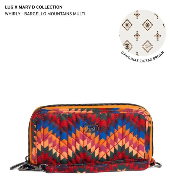 Lug Guild Collection Whirly RFID Wallet - Bargello Mountains Multi - Picture 1 of 10